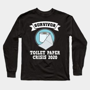 Product of the Year Toilet Paper Corona Survivor Pandemic Funny Long Sleeve T-Shirt